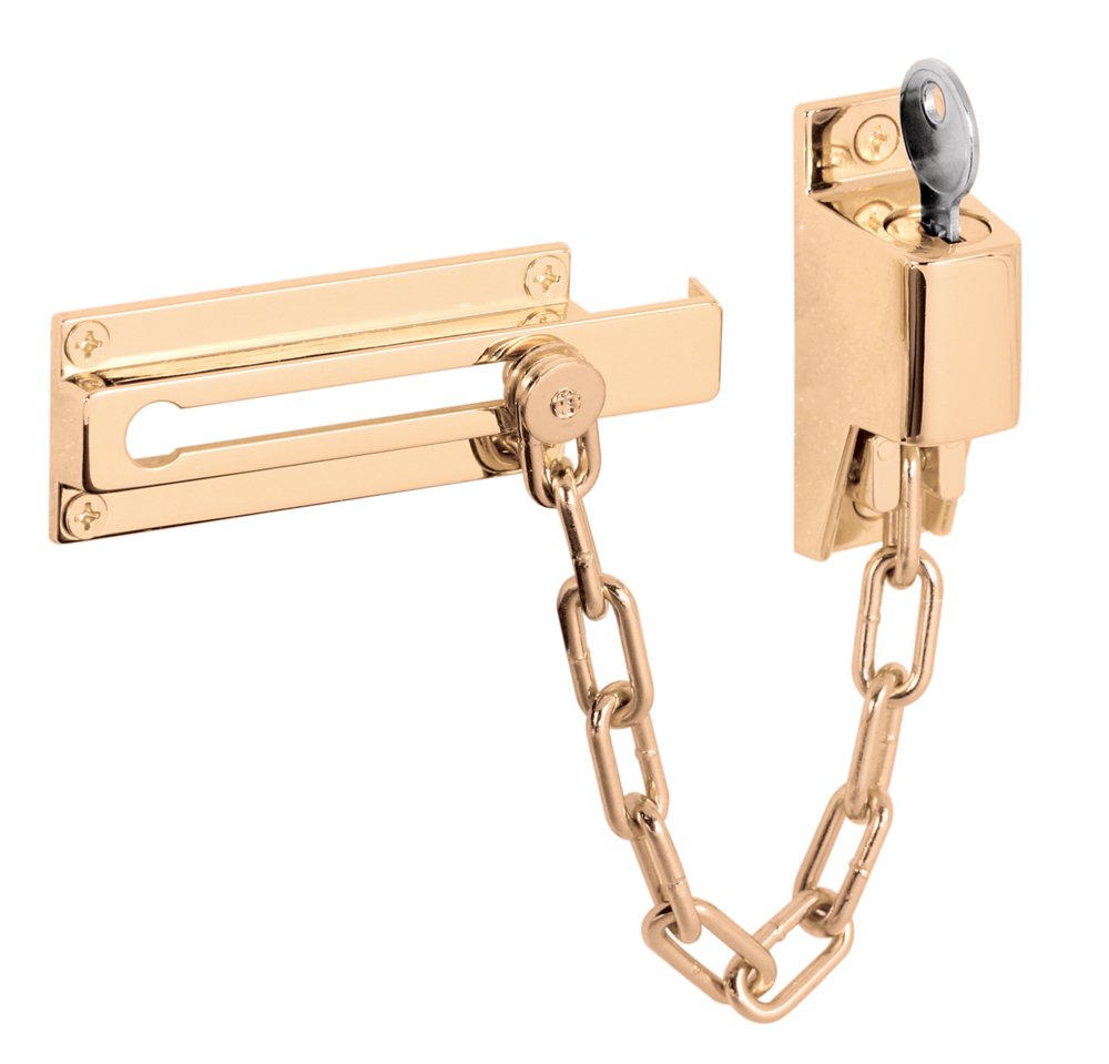 Prime-Line U 9912 Keyed Chain Door Guard, 3-1/4 In., Steel and